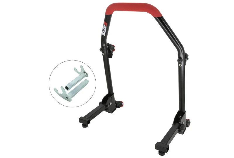 SEFIS M20U klappbarer mobiler Universal-Motorradständer Heck - Racing (Haken)