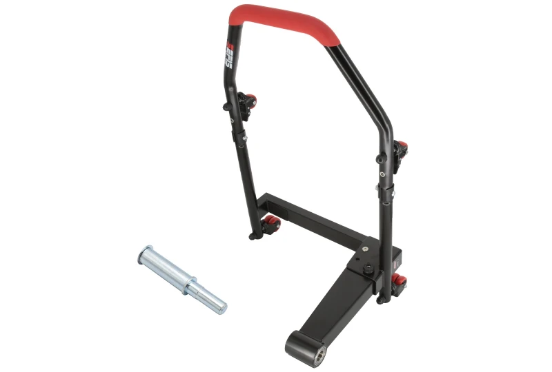 SEFIS M22U hinterer klappbarer mobiler Einarm Ständer für Monoschwingen - linksseitig mit 18/19.5 mm Adapter für Motorrad