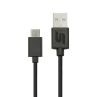 SEFIS Lade- und Datenkabel mit USB-A und USB-C Anschlüssen 29 cm schwarz