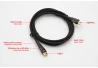 SEFIS Lade- und Datenkabel mit LED Anschlüss USB-C und Lightning 20W 1,5m schwarz für das Auto