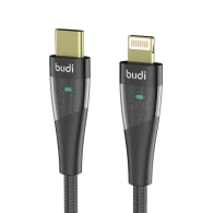 SEFIS Lade- und Datenkabel mit LED Anschlüss USB-C und Lightning 20W 1,5m schwarz 