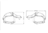 Erhöhung für Handprotektoren Honda CRF1100 L 2016-2019 / X-ADV 750 2017-2020 dunkel rauchig für Motorrad