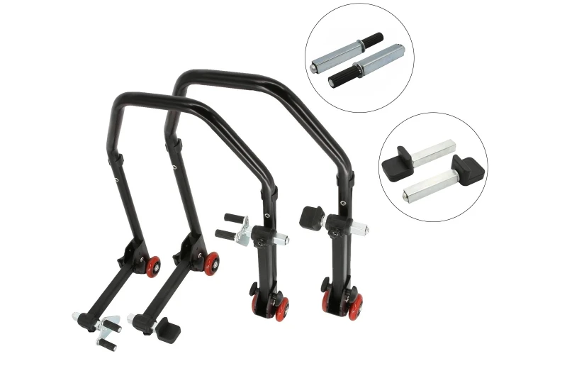 SEFIS D20 klappbarer Universal-Motorradständer - SET Front und Heck - Single / Standard für Motorrad