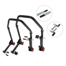 SEFIS D20 klappbarer Universal-Motorradständer - SET Front und Heck - Single / 2in1