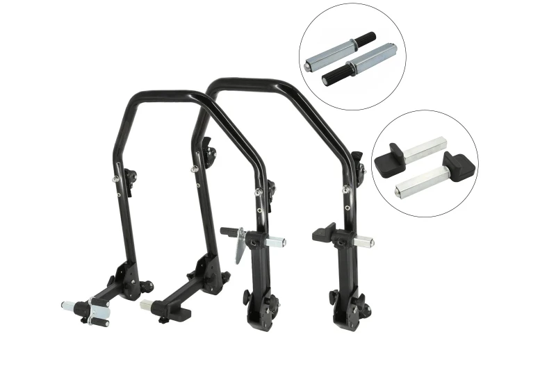 SEFIS D20U klappbarer mobiler universeller Motorradständer - SET Front und Heck - Single / Standard für Motorrad