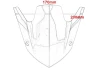 Gerauchtes Plexiglasschild  Kawasaki Z1000 2015-2016 für Motorrad