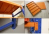 Celokovový policový regál 200x200x60 nosnost 1200kg oranžovo-modrý 