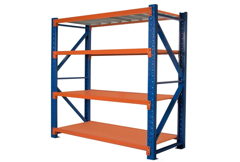 Celokovový policový regál 200x200x60 nosnost 1200kg oranžovo-modrý 