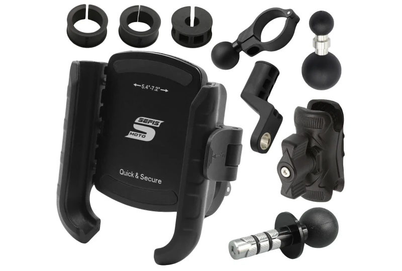 SEFIS RW + Telefonhalter mit Anti-Shock-Adapter - in den Lenkkopf für Motorrad