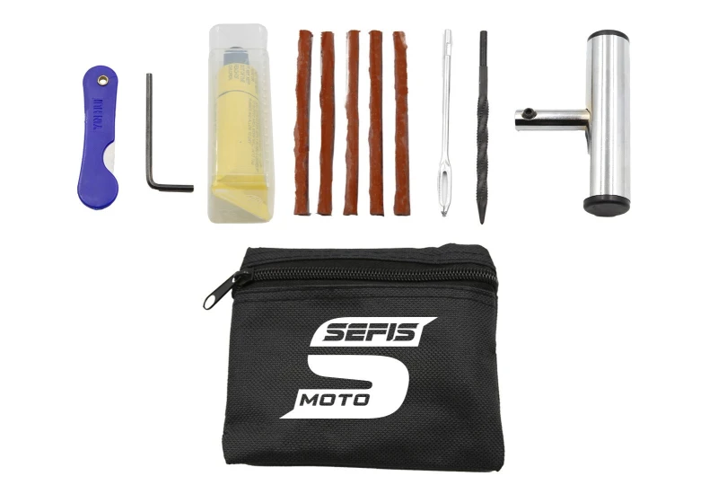 Sefis Pocket Moto Set zur Reparatur von schlauchlosen Reifen für das Auto Sefis Pocket Moto Set zur Reparatur von schlauchlosen Reifen für das Auto