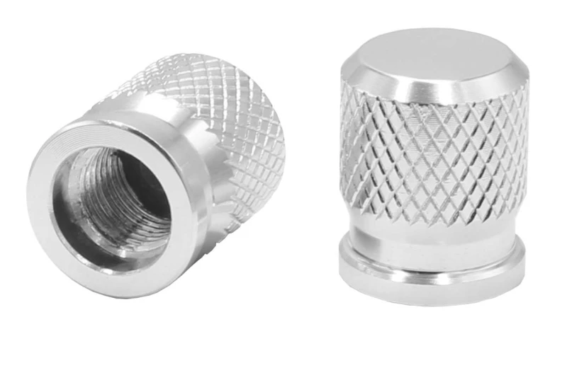 SEFIS CNC Motorrad-Ventilkappen silber