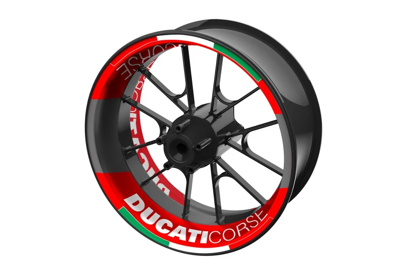 SEFIS zweiteilige Felgenaufkleber DUCATI CORSE