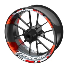 SEFIS zweiteilige Felgenaufkleber YAMAHA Tracer grau-rot