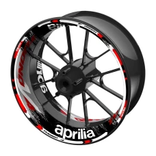 SEFIS einteilige Felgenaufkleber Aprilia Tuono V4 schwarz-grau