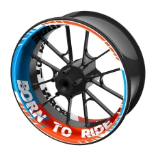 SEFIS einteilige Felgenaufkleber BORN TO RIDE