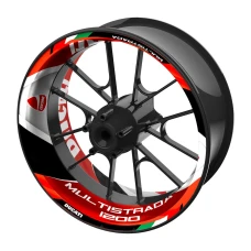 SEFIS einteilige Felgenaufkleber DUCATI Multistrada 1200 rot
