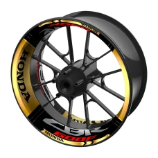 SEFIS einteilige Felgenaufkleber HONDA CBR 600F schwarz-gold