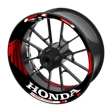 SEFIS einteilige Felgenaufkleber HONDA CBR125R schwarz-rot