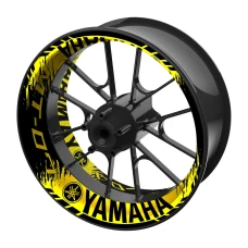 SEFIS einteilige Felgenaufkleber YAMAHA MT-07 schwarz-gelb