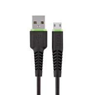 SEFIS Lade-und Datenkabel GR2 mit USB-A- und Micro-USB-Anschlüssen 1,2m schwarz