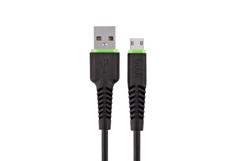 SEFIS Lade-und Datenkabel GR2 mit USB-A- und Micro-USB-Anschlüssen 1,2m schwarz