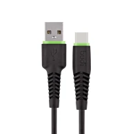 SEFIS Lade-und Datenkabel GR2 mit USB-A- und USB-C-Anschlüssen 1,2m schwarz