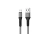 SEFIS Lade- und Datenkabel Premium mit USB-A- und Lightning-Anschlüssen silber 2m