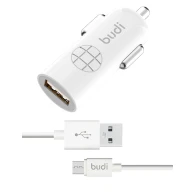 SEFIS Autoladegerät 12W 2,4A 5V mit Micro-USB-Kabel 1,2m weiß