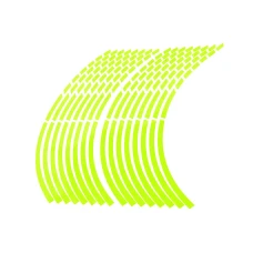 SEFIS geteilte Reflexstreifen für Motorradfelgen Phosphorgrün