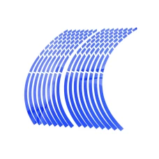 SEFIS geteilte Reflexstreifen für Motorradfelgen blau