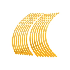 SEFIS geteilte Reflexstreifen für Motorradfelgen gold