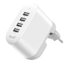 SEFIS Schnellladegerät für Steckdose mit Klappstecker 4x USB (2x USB 2.4A 5V + 2x USB 1A 5V)