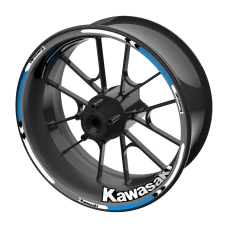 SEFIS Satz farbiger Felgenaufkleber EASY Kawasaki blau