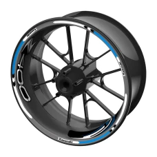 SEFIS Satz farbiger Felgenaufkleber EASY Kawasakii Z400 blau