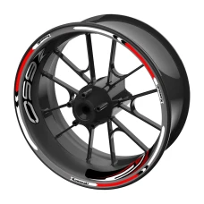 SEFIS Satz farbiger Felgenaufkleber EASY Kawasakii Z650 rot