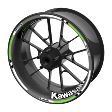 SEFIS Satz farbiger Felgenaufkleber EASY Kawasaki grün