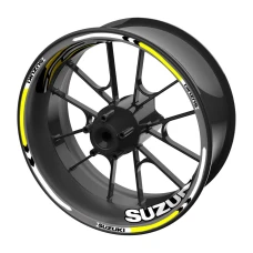 SEFIS Satz farbiger Felgenaufkleber EASY Suzuki gelb