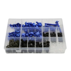 SEFIS Satz Verkleidungsschrauben M5 M6 190 Stück blau