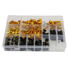 SEFIS Satz Verkleidungsschrauben M5 M6 190 Stück gold