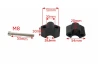 SEFIS Arc 20 Erhöhungen 28,6mm schwarz für Motorrad