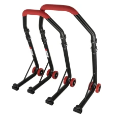 SEFIS D18 Motorradständer Set Vorder- und Hinterrad - rot