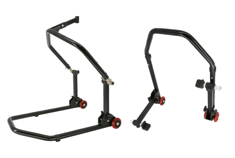 SEFIS D20 klappbarer Motorradständer Set - Lenkkopf und Hinterrad für Motorrad