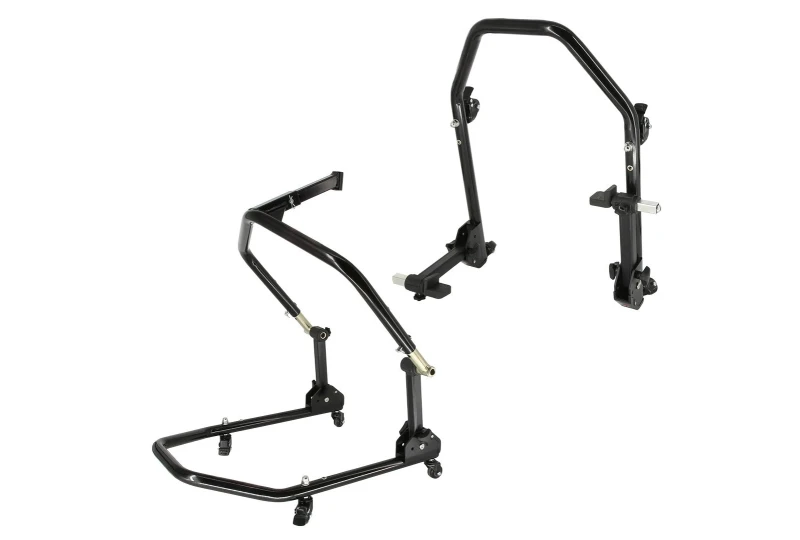 SEFIS D20U klappbarer mobiler Motorradständer - SET Lenkkopf und Hinterrad für Motorrad