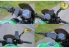 SEFIS L Bein unter dem Spiegel/Halter-Adapter für 22 mm Hülsen für Motorrad