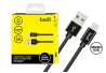 SEFIS Lade- und Datenkabel mit USB-A- und Micro-USB-Anschlüssen 1m schwarz mit Geflecht für das Auto