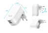 SEFIS Steckdosenladegerät mit Klappstecker 2x USB 12W 2,4A 5V für das Auto