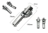 SEFIS přídavné stupačky na rám 22-25mm černé für Motorrad