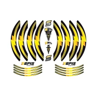 SEFIS PREMIUM ST 1 zweiteilige Felgenaufkleber - gelb