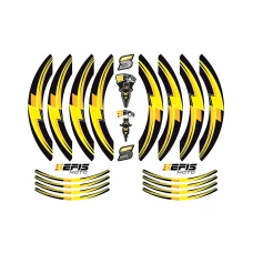 SEFIS PREMIUM ST 1 zweiteilige Felgenaufkleber - gelb SEFIS PREMIUM ST 1 zweiteilige Felgenaufkleber - gelb
