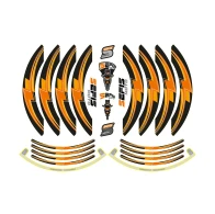 SEFIS PREMIUM ST 1 zweiteilige Felgenaufkleber - orange